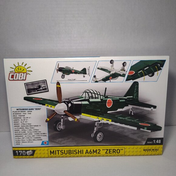COBI WWII Mitsubishi A6M2 Zero Japanese Fighter Plane Block Model Set # 5861 - Picture 6 of 6
